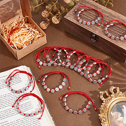 24Pcs Alloy Oval with St. Benedict & Cross Beads Bracelets&nbsp;BJEW-GO0001-23