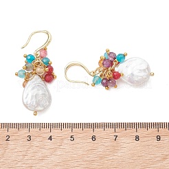 Baroque Natural Keshi Pearl Dangle Earrings&nbsp;EJEW-JE07037