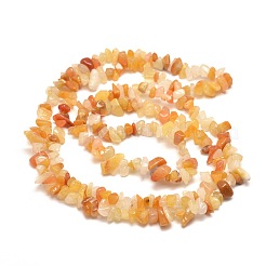 天然トパーズ 翡翠チップビーズ連売り  5~8x5~8mm  穴：1mm  約31.5インチ&nbsp;X-G-M205-16