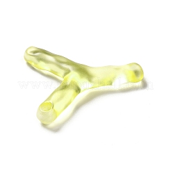 透明樹脂アルファベットペンダント  文字チャーム  文字.y  41~45x33~52.5x8mm  穴：3.5mm&nbsp;LS-RESI-C028-02Y
