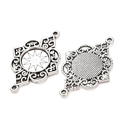 Tibetan Style Alloy Connector Cabochon Settings&nbsp;FIND-C094-02AS