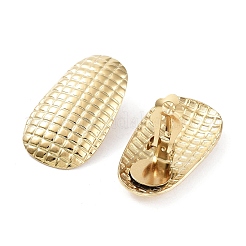 304ステンレススチールスタッドピアス  テクスチャー  ゴールドカラー  33.5x19mm&nbsp;EJEW-P245-20G