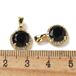 Brass Micro Pave Cubic Zirconia Charms&nbsp;KK-R210-25G