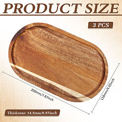 Wood Jewelry Plates&nbsp;ODIS-WH0177-014