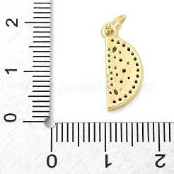 Brass Micro Pave Cubic Zirconia Pendants&nbsp;KK-S511-03G-G