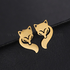 304 Stainless Steel Stud Earrings&nbsp;EJEW-H095-01G