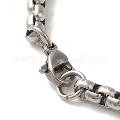 316 Surgical Stainless Steel Box Chain Anchor Link Bracelets&nbsp;BJEW-Q349-09AS