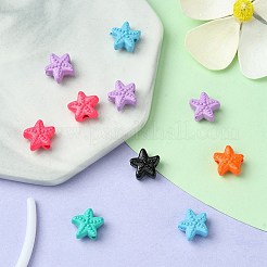 塗装合金ビーズをスプレー  ヒトデ  ミックスカラー  10.8x10.2x5.5mm  穴：2mm&nbsp;PALLOY-YW0001-61