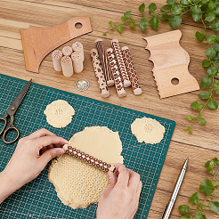 2Pcs 2 Styles Wood Pottery Foot Shaper Tools&nbsp;TOOL-UN0001-80