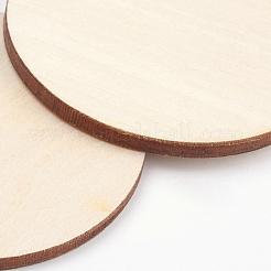 ウッドカボション  フラットラウンド  バリーウッド  50x3mm&nbsp;WOOD-WH0004-50mm-01
