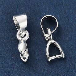 ベイルにスナップメッキ真鍮ラック  長持ちメッキ  鉛フリー＆カドミウムフリー  銀  11.5mm  穴：3.5mm&nbsp;KK-R211-04S