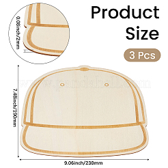 木製トラックハットのテンプレート  湯通しアーモンド  190x230x2mm&nbsp;WOOD-WH20002-19