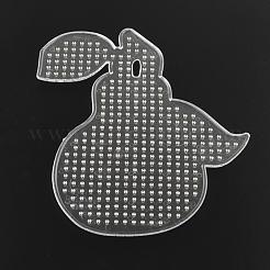 5x5mmDIYアイロンビーズに使用ナシABCプラスチックペグボード  透明  150x130x5mm&nbsp;X-DIY-Q009-33