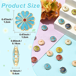 35Pcs 7 Colors Alloy Enamel Beads&nbsp;ENAM-YW0008-16