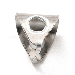 304ステンレススチールスナップオンベイル  エナメル  三角形  ステンレス鋼色  ミックスカラー  9x8x7mm  ピン：1mm&nbsp;STAS-I193-10P