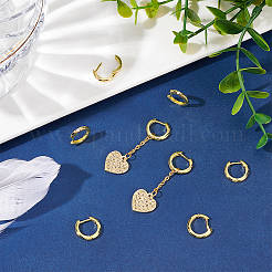 4 Pairs Clear Cubic Zirconia Hoop Earring&nbsp;EJEW-NB0001-11G
