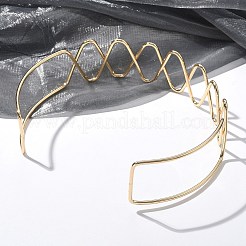 Iron Open Cuff Choker Necklaces for Women&nbsp;NJEW-M085-03G