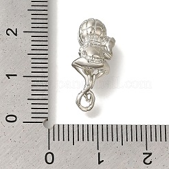 ラックメッキ真鍮チャーム  カドミウムフリー＆鉛フリー  長持ちメッキ  スーパーマン  プラチナ  20x8x5mm  穴：1.4mm&nbsp;KK-U019-15P