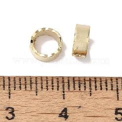 真鍮製のビーズフレーム  鉛フリー＆カドミウムフリー  リング  24KGP本金メッキ  6x2.5mm  穴：0.9mm&nbsp;KK-K383-12G