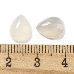 天然のホワイトアゲート宝石カボション  ティアドロップ  10.5x8x4mm&nbsp;G-Q173-02C-19
