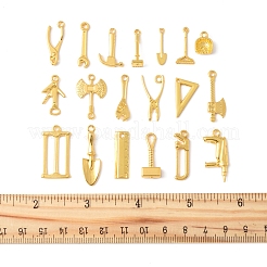 DIYジュエリー作りのパーツキット  合金ペンダントとコネクターチャームを含む  カドミウムフリー＆鉛フリー  ツールチャーム  18KGP本金メッキ&nbsp;DIY-FS0008-86