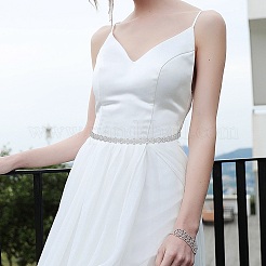 ABS Plastic Pearl Bridal Belt for Wedding Dress&nbsp;AJEW-WH20077-017