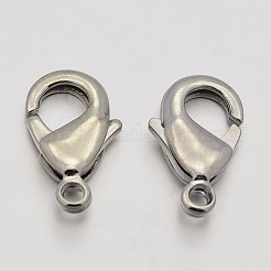 真鍮カニカン  プラチナ  15x8x3mm  穴：2mm&nbsp;KK-J202-07P