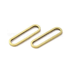 真鍮製フレームコネクター  カドミウムフリー＆ニッケルフリー＆鉛フリー  ゴールドカラー  オーバル  22x6x1mm  内径：20x4mm&nbsp;KK-K357-05A-G