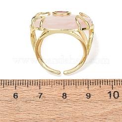 Natural Rose Quartz Cuff Rings&nbsp;GG-CBA5FCC-02G-09