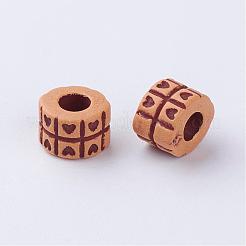 Imitation Wood Acrylic European Beads&nbsp;SACR-Q186-17
