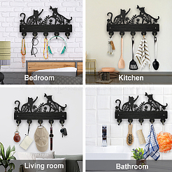 Wood & Iron Wall Mounted Hangers&nbsp;HJEW-WH0055-071