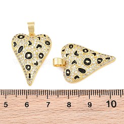 Brass Micro Pave Clear Cubic Zirconia Pendants&nbsp;CU-CBA765C-19G-01