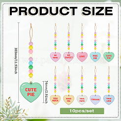 10Pcs Wood Hanging Ornaments&nbsp;HJEW-PH02492