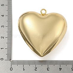 ハート真鍮のペンダント  カドミウムフリー＆ニッケルフリー＆鉛フリー  18KGP本金メッキ  36.5x35.5x17mm  穴：3mm&nbsp;KK-N254-98G-02