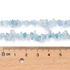 天然石アクアマリンビーズ連売り  チップ  3~11mm  穴：1mm  31.89''~32.68''（81~83センチメートル）&nbsp;G-K396-A01-01