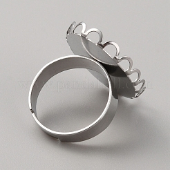 Stainless Steel Adjustable Ring Components&nbsp;STAS-WH0017-031A