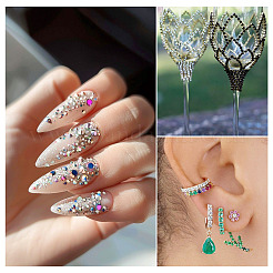 Pointed Back Glass Rhinestone Cabochons&nbsp;RGLA-YS0001-04B