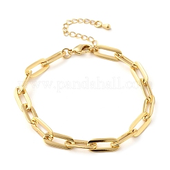 Brass Paperclip Chain Bracelets for Women Men&nbsp;BJEW-F494-03G