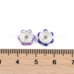 真鍮ビーズ  カドミウムフリー＆鉛フリー  アブソリュートプラスチック模造パール  フラットラウンド  銀  ミックスカラー  10x4mm  穴：1.8mm&nbsp;KK-H490-03A-S