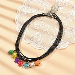 合成ターコイズ ペンダント ネックレス  カメ  ミックスカラー  17-3/8インチ（44.1cm）&nbsp;NJEW-JN04540