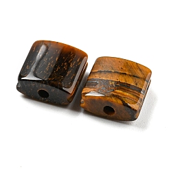 天然石タイガーアイビーズ  正方形  10x9.5~10x4.5~5mm  穴：1.8mm&nbsp;G-D078-01B