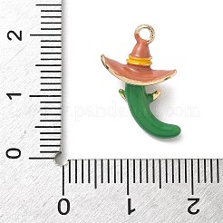 合金エナメルチャーム  野菜のチャーム  ゴールドカラー  帽子  17.5x15.5x8mm  穴：1.5mm&nbsp;LS-PALLOY-P314-02D-G02