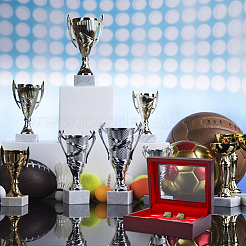 12-Slot Wood Championship Ring Display Cases&nbsp;CON-WH0123-25