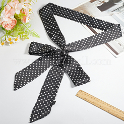 Polka Dot Pattern Polyester Long Silk Scarf for Women Girls&nbsp;AJEW-WH20042-79D