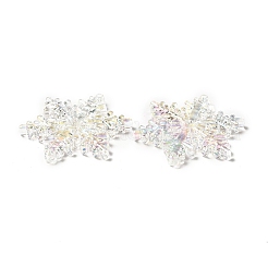 Christmas UV Plated Transparent Acrylic Connector Charms&nbsp;TACR-P003-01A