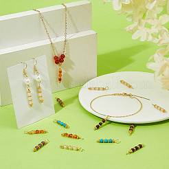 80Pcs 8 Styles Natural & Synthetic Gemstone Pendants&nbsp;PALLOY-FH00208