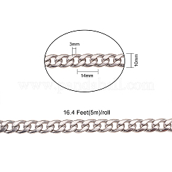 304 Stainless Steel Cuban Link Chains&nbsp;CHS-CJ0001-27A