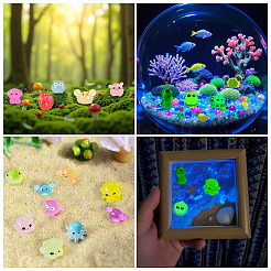 12Pcs 6 Style Fuuny Luminous Resin Vegetable Duck Diaplay Decoration&nbsp;RESI-TAD0001-03