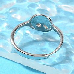 Brass Adjustable Rings for Women&nbsp;RJEW-R005-04G