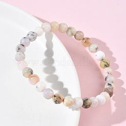 Natural Green Opal Round Beads Stretch Bracelets for Women&nbsp;BJEW-Z158-03L-04